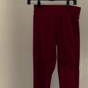 Burgundy High-Waisted Leggings